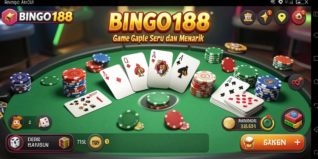 Gameplay seru Gaple di BINGO188 dengan teman.