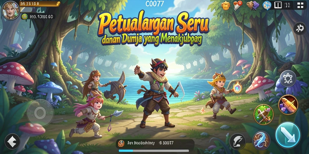 Tangkapan layar utama C0077 menampilkan aksi petualangan yang mendebarkan.