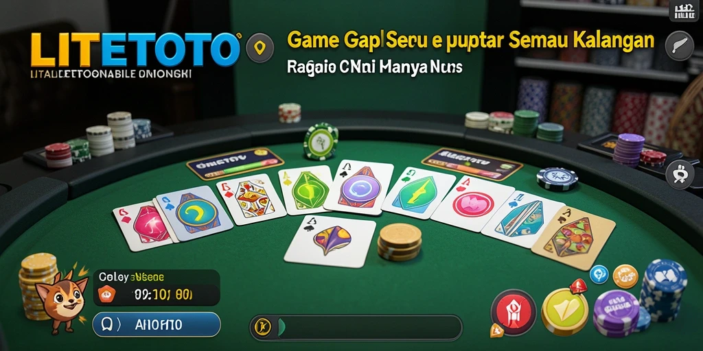 Tampilan screenshot LITETOTO menampilkan gameplay seru dari Gaple.