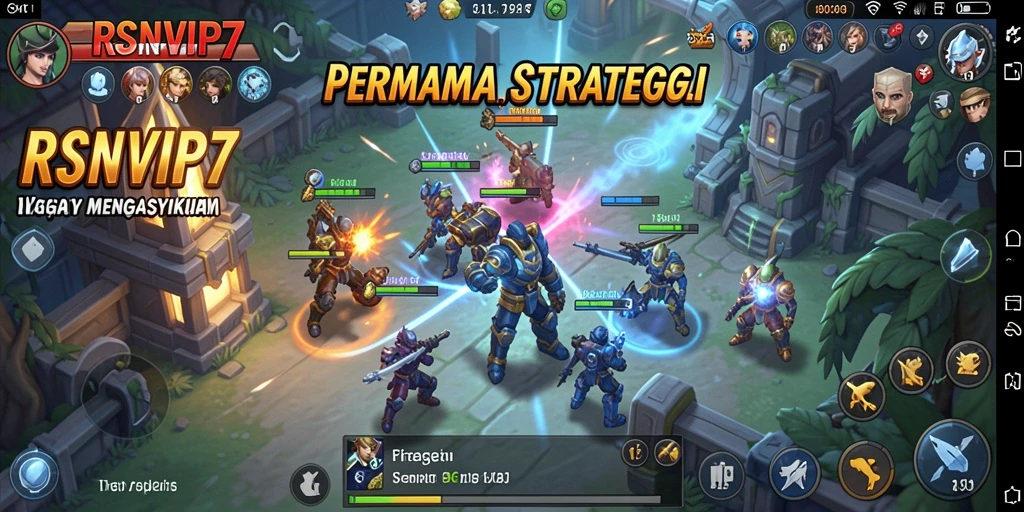 Gameplay mendebarkan dalam RSNVIP7 yang menunjukkan strategi pertempuran.