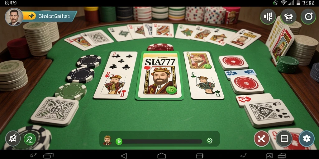 Tampilan screenshot utama SIA777 menampilkan gameplay seru Gaple.