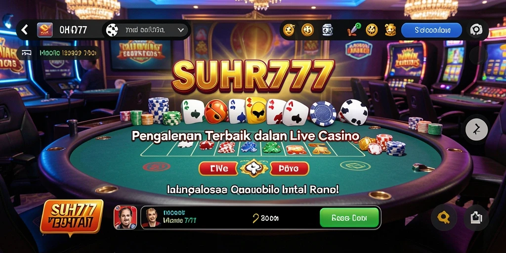 Tampilan gameplay Live Casino SUHU777 yang mendebarkan dan interaktif.