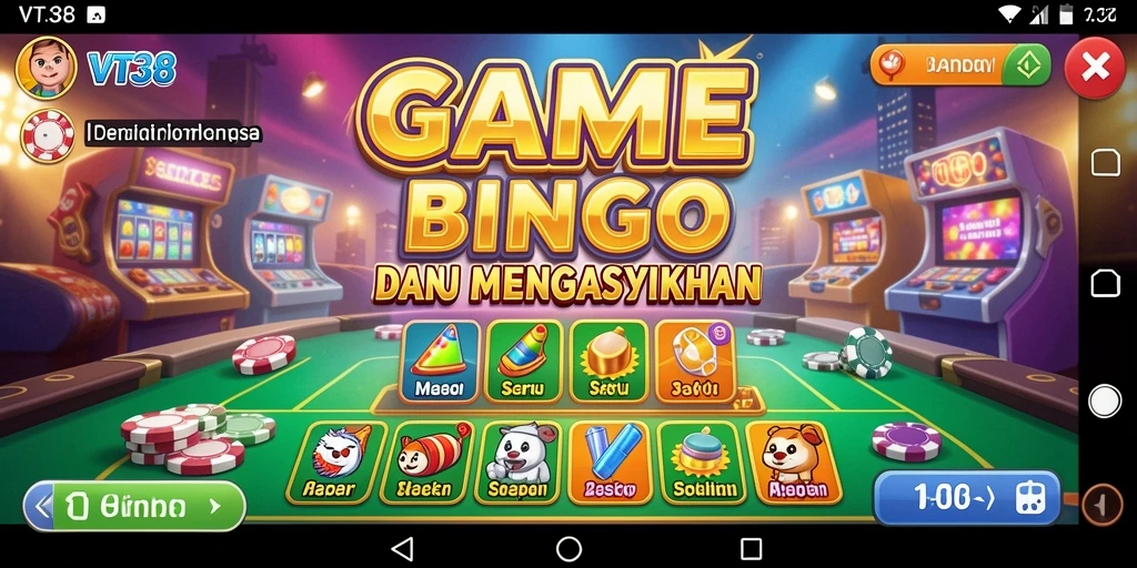 Gameplay VT38 yang menampilkan keseruan bingo.