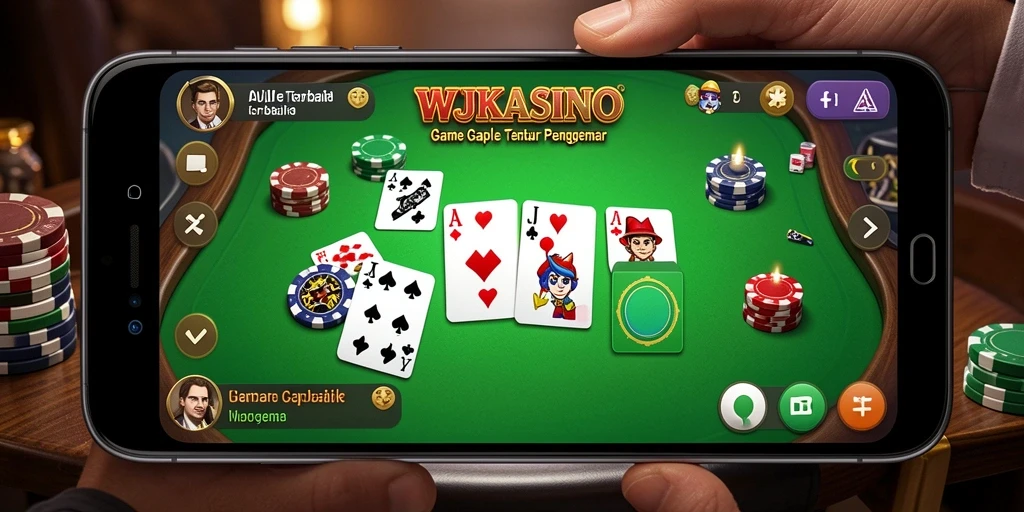 Tampilan gameplay seru WJKASINO dalam permainan Gaple.